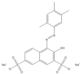3-羟基-4-((2,4,5-三甲基苯基)偶氮基)萘-2,7-二磺酸二钠盐