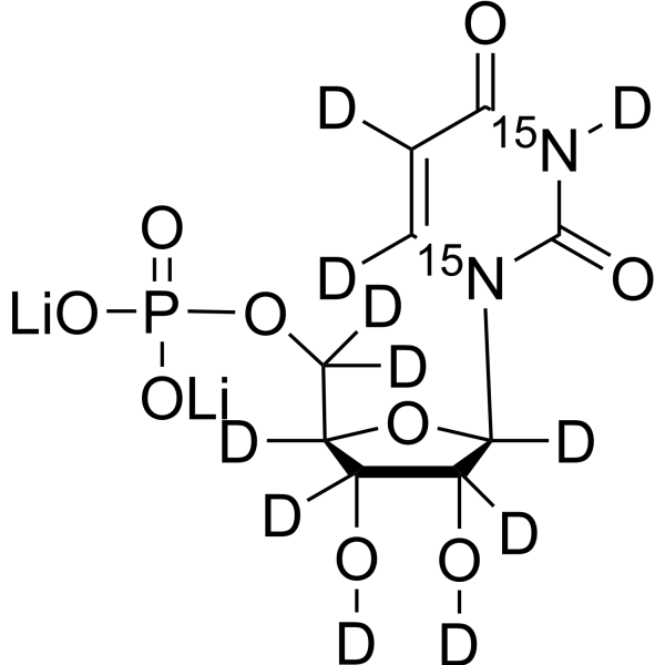 Uridine 5'-monophosphate-15N2,d11 dilithium
