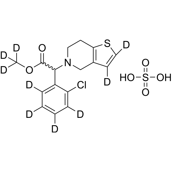 (Rac)-Clopidogrel hydrogen-d<sub>9</sub> sulfate
