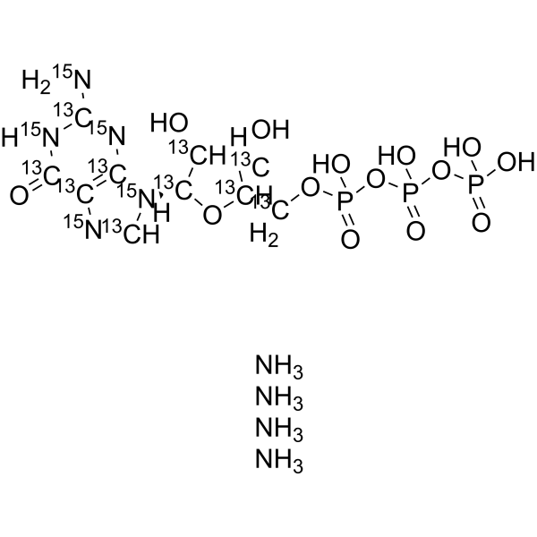 Guanosine triphosphate-<sup>13</sup>C<sub>10</sub>,<sup>15</sup>N<sub>5</sub> tetraammonium