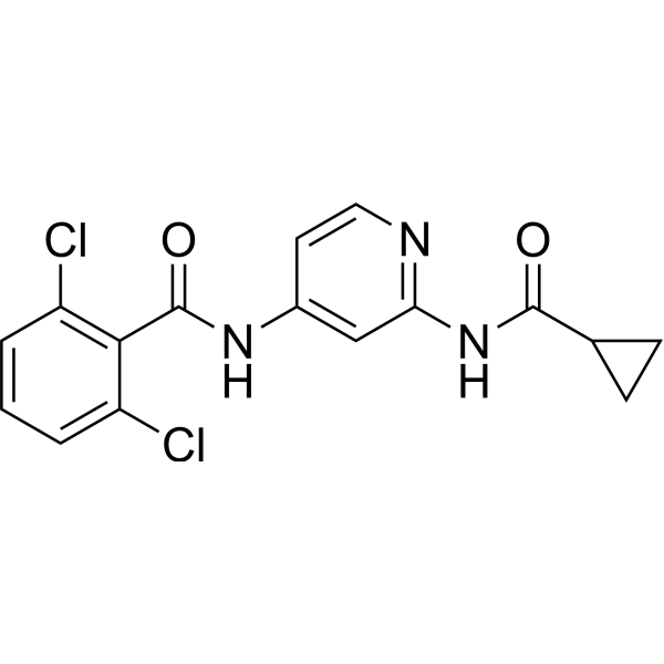 2,6-Dichloro-N-(2-(cyclopropanecarboxamido)pyridin-4-yl)benzamide