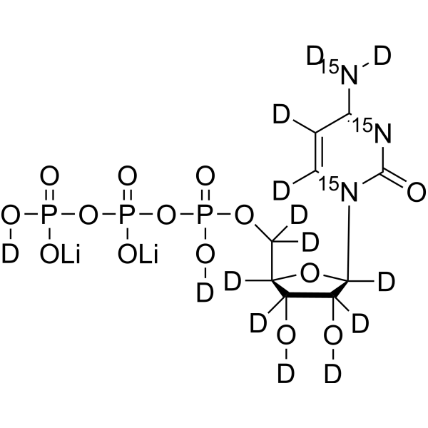 Cytidine-5'-triphosphate-15N3,d14 dilithium