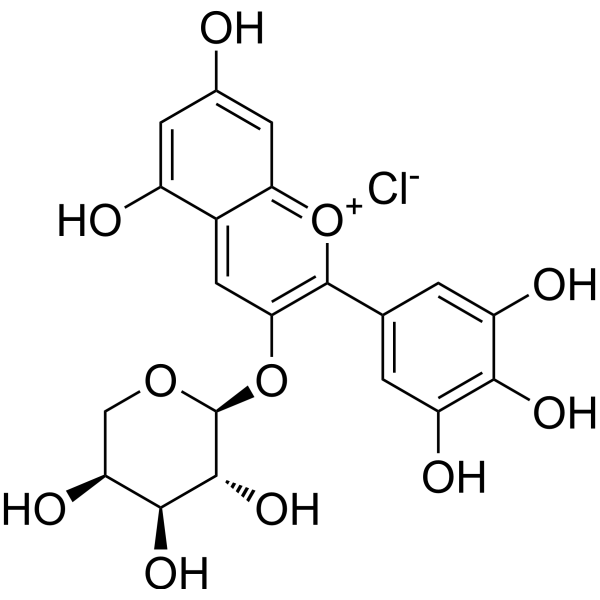 Delphinidin-3-O-arabinoside chloride