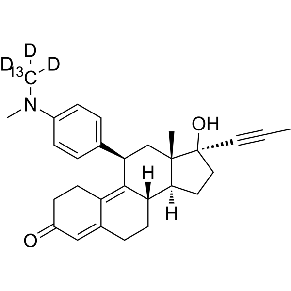 Mifepristone-<sup>13</sup>C,d<sub>3</sub>