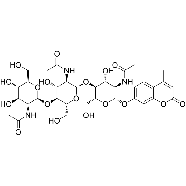 4-Methylumbelliferyl β-D-N,N′,N′′-triacetylchitotrioside
