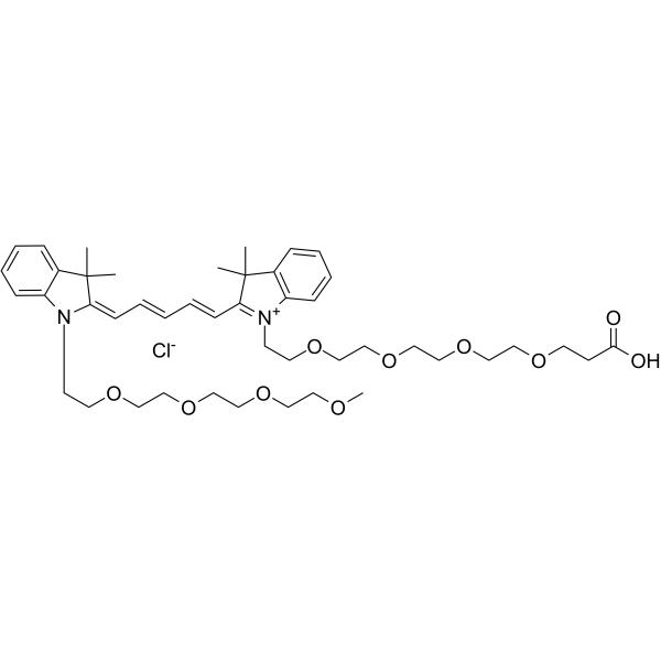 N-(m-PEG4)-N'-(PEG4-acid)-Cy5