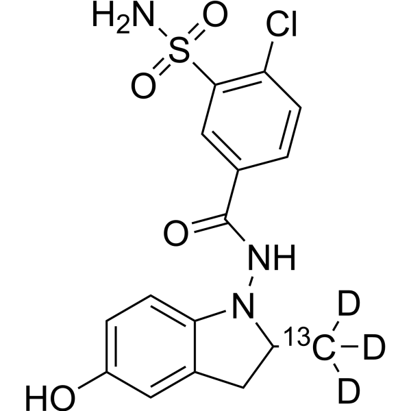 5-Hydroxy Indapamide-13C,d3