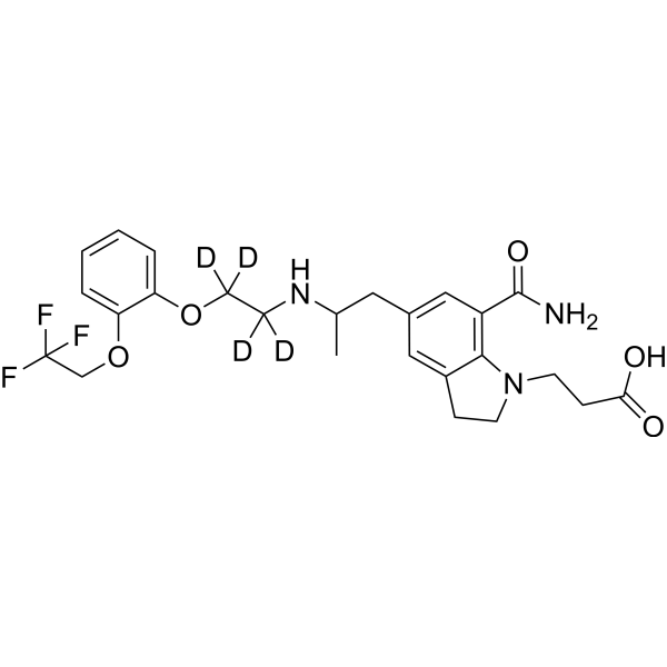 Silodosin metabolite-d<sub>4</sub> Chemical Structure Silodosin metabolite-d<sub>4</sub>