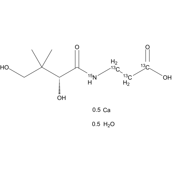Vitamin B5-13C3,15N hemicalcium hemihydrate