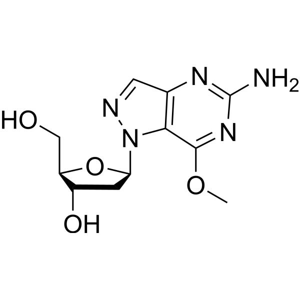 6-Amino-4-methoxy-1-(2-deoxy-a-D-ribofuranosyl)-1H-pyrazolo[3,4-d]pyrimidine
