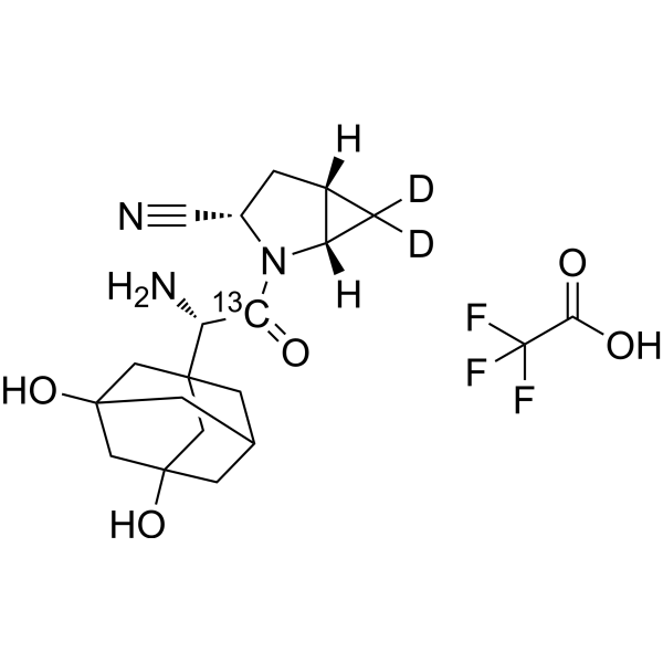 5-Hydroxysaxagliptin-13C,d2 TFA