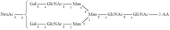 A2G2S1 glycan (G2S1), 2-AA labelled