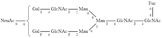FA2G2S1 glycan (G2FS1)