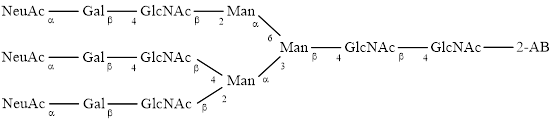 A3G3S3 glycan, 2-AB labelled