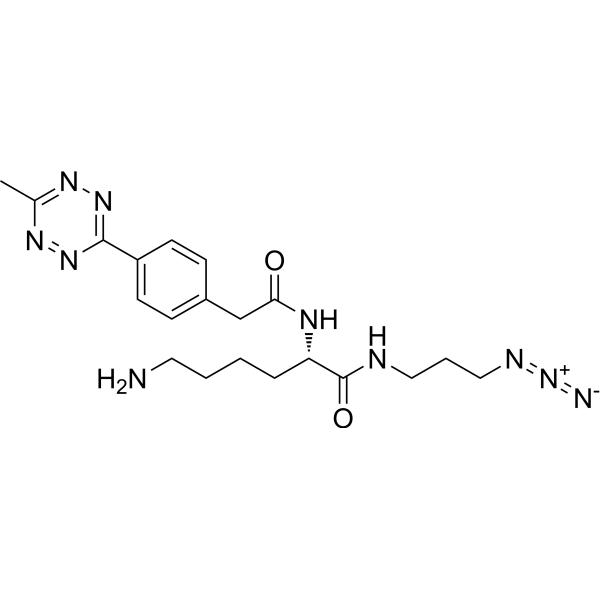 Azido-methyltetrazine di-arm linker