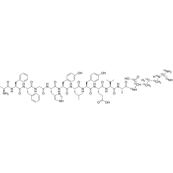 AFFGHYLYEVAR-(Arg-13C6,15N4)