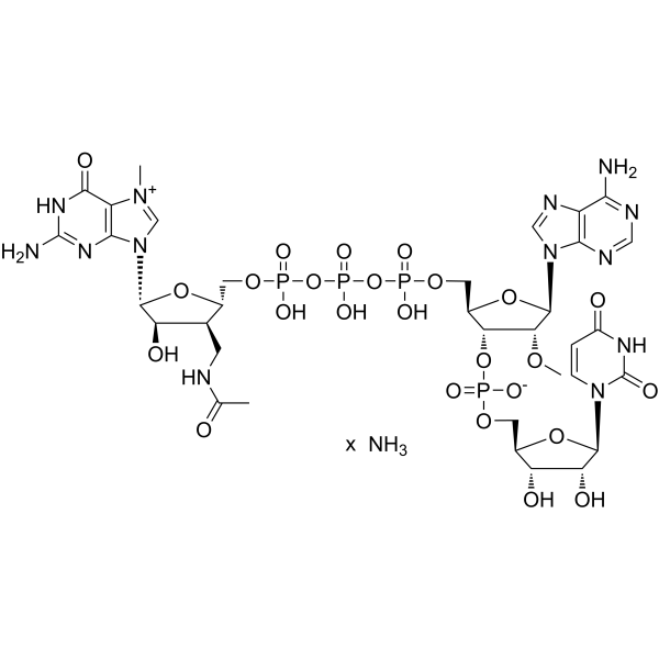 m7(3'AcmG)(5')ppp(5')(2'OMeA)pU ammonium