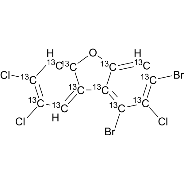 1,3-Dibromo-2,7,8-trichlorodibenzofuran-13C12