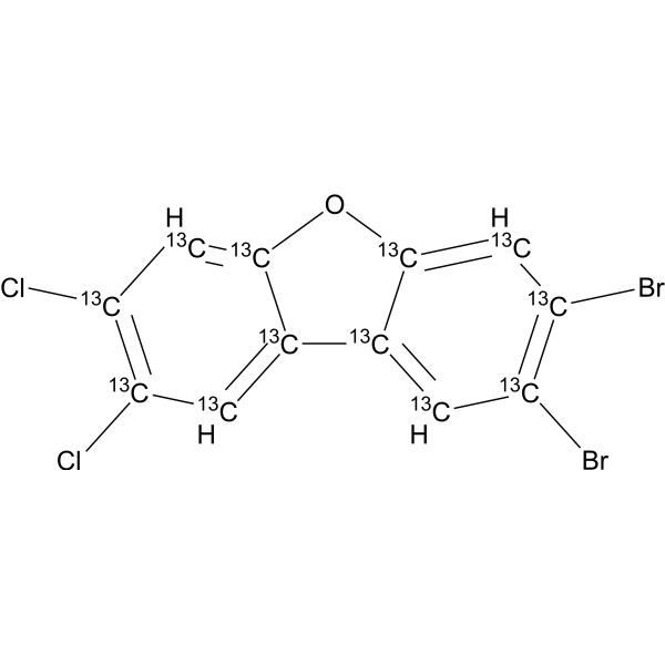 2,3-Dibromo-7,8-dichloro-dibenzofuran-13C12