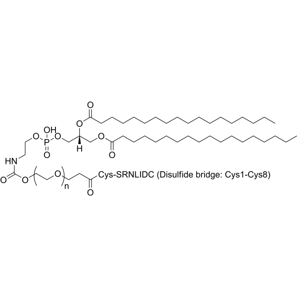 DSPE-PEG3400-Cys-SRNLIDC (Disulfide bridge: Cys1-Cys8)