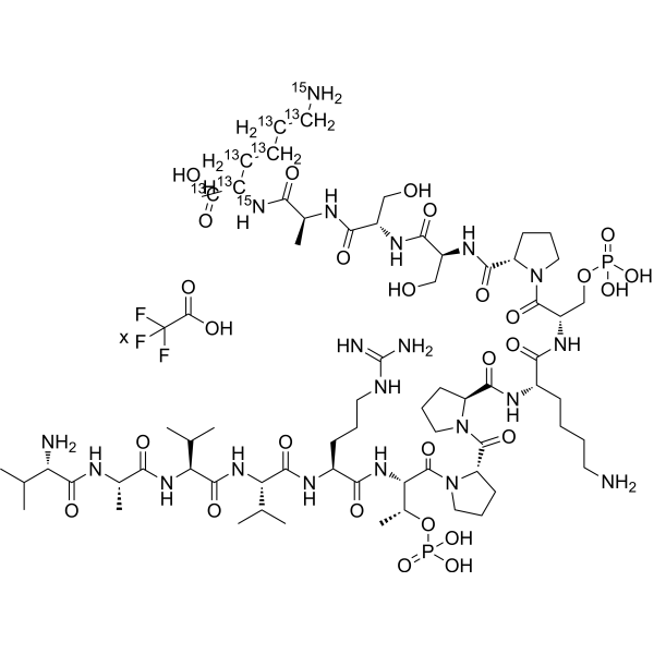 VAVVR(pT)PPK(pS)PSSAK-(Lys-13C6,15N2) TFA