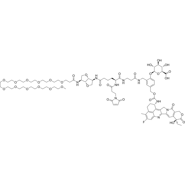 Mal((3S,3aR,6S,6aR)-Hexahydrofuro[3,2-b]furan-3,6-diamine-PEG12)-β-Glu-PAB-Exatecan
