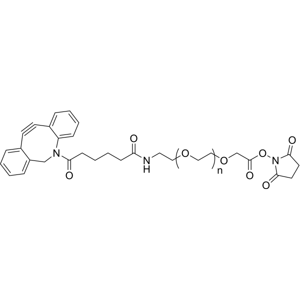 DBCO-PEG-NHS (MW 2000) Chemical Structure DBCO-PEG-NHS (MW 2000)