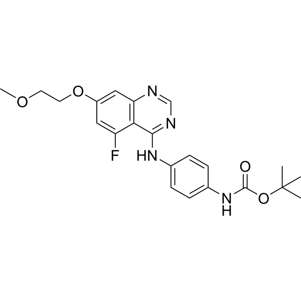 tert-Butyl (4-((5-fluoro-7-(2-methoxyethoxy)quinazolin-4-yl)amino)phenyl)carbamate