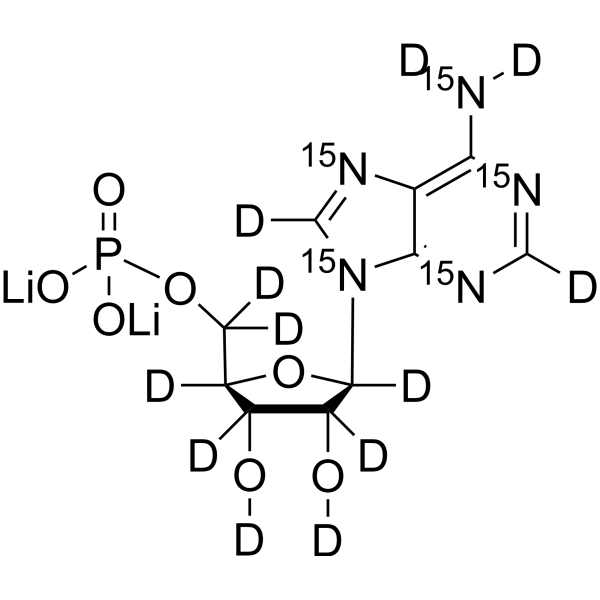 Adenosine monophosphate-15N5,d12 dilithium