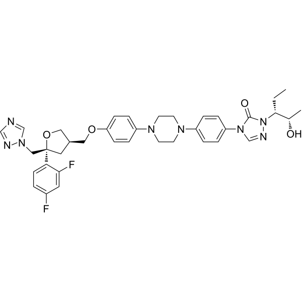 4-(4-(4-(4-(((3R,5R)-5-((1H-1,2,4-Triazol-1-yl)methyl)-5-(2,4-difluorophenyl)tetrahydrofuran-3-yl)methoxy)phenyl)piperazin-1-yl)phenyl)-2-((2S,3R)-2-hydroxypentan-3-yl)-2,4-dihydro-3H-1,2,4-triazol-3-one (Standard)