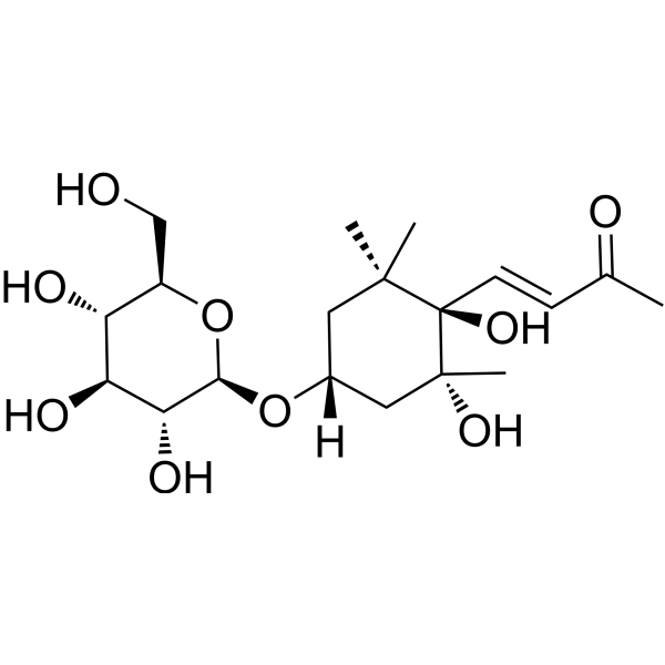 5α,6β-Dihydroxy-3β-(β-D-glucopyranosyloxy)-7E-megastigmen-9-one