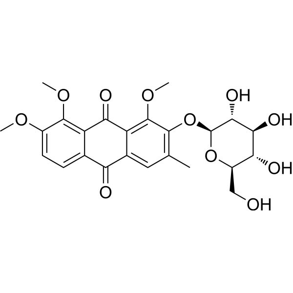 2-O-B-D-Glucopyranosyloxy-1,7,8-trimethoxy-
3-methylanthraquinone