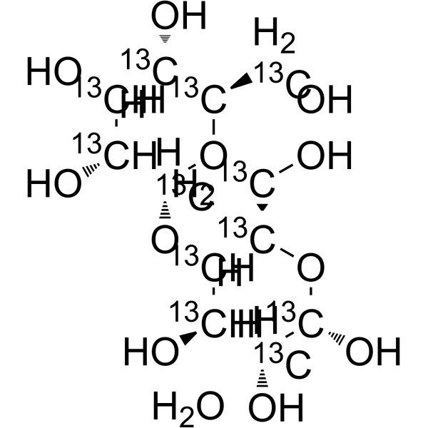 Maltose monohydrate-<sup>13</sup>C<sub>12</sub> Chemical Structure Maltose monohydrate-<sup>13</sup>C<sub>12</sub>