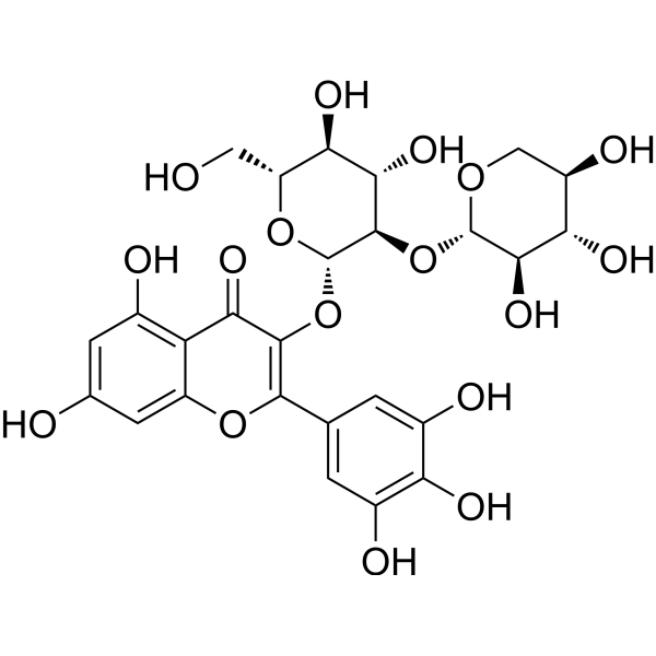 Myricetin-3-O-β-D-xylopyranosyl-(1→2)-β-D-glucopyranoside