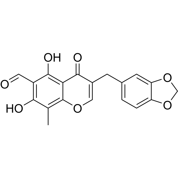 6-Aldehydoisoophiopogonone A Chemical Structure 6-Aldehydoisoophiopogonone A