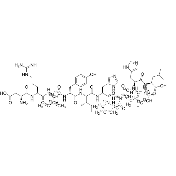 Angiotensin I-<sup>13</sup>C<sub>19</sub>,<sup>15</sup>N<sub>3</sub> (human, mouse, rat)