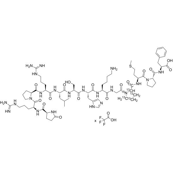 [Pyr1]-Apelin-13, Pro(13C5,15N) TFA