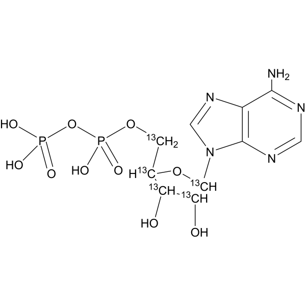 Adenosine 5'-diphosphate-13C5