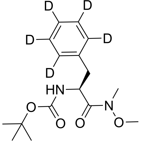 N-Boc-N-methoxy-N-methyl-L-phenyl-alaninamide-d<sub>5</sub>