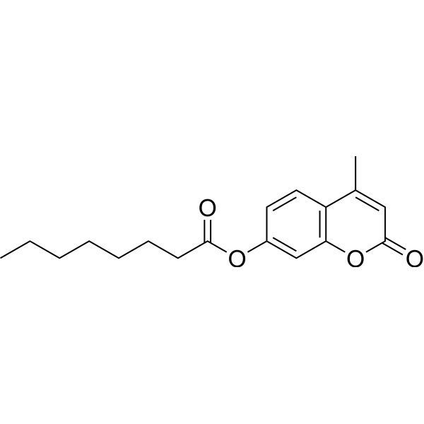 4-Methylumbelliferyl octanoate Chemical Structure 4-Methylumbelliferyl octanoate