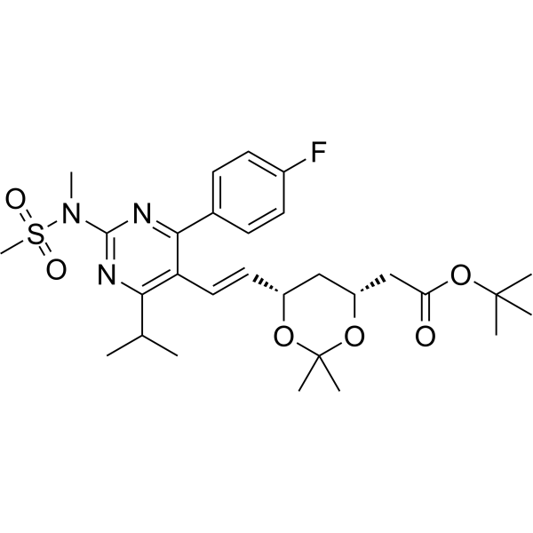 tert-Butyl 2-((4R,6S)-6-((E)-2-(4-(4-fluorophenyl)-6-isopropyl-2-(N-methylmethylsulfonamido)pyrimidin-5-yl)vinyl)-2,2-dimethyl-1,3-dioxan-4-yl)acetate (Standard)