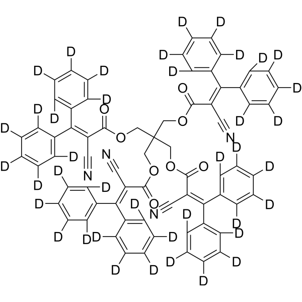 2,2-Bis(((2-cyano-3,3-diphenylacryloyl)oxy)methyl)propane-1,3-diyl bis(2-cyano-3,3-diphenylacrylate)-d40