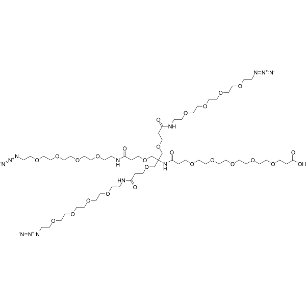 Acid-PEG5-Amide-Tri (3-methoxypropanamide-PEG4-Azide) Methane