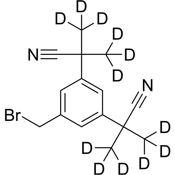 2,2'-(5-(Bromomethyl)-1,3-phenylene)bis(2-methylpropanenitrile) (Anastrozole Impurity)-d12