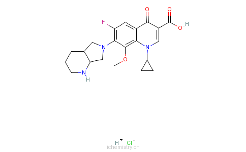 CAS:186826-86-8_盐酸莫西沙星的分子结构