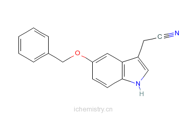 CAS:2436-15-9_5-苄氧基吲哚-3-乙腈的分子结构
