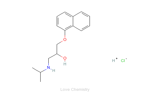 CAS:318-98-9_盐酸普萘洛尔的分子结构