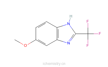 CAS:3671-65-6_6-甲氧基-2-(三氟甲基)-1H-苯并咪唑的分子结构