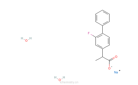 CAS:56767-76-1_2-氟-ALPHA-甲基[1,1'-联苯]-4-乙酸钠盐的分子结构
