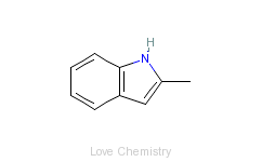 CAS:95-20-5_2-甲基吲哚的分子结构
